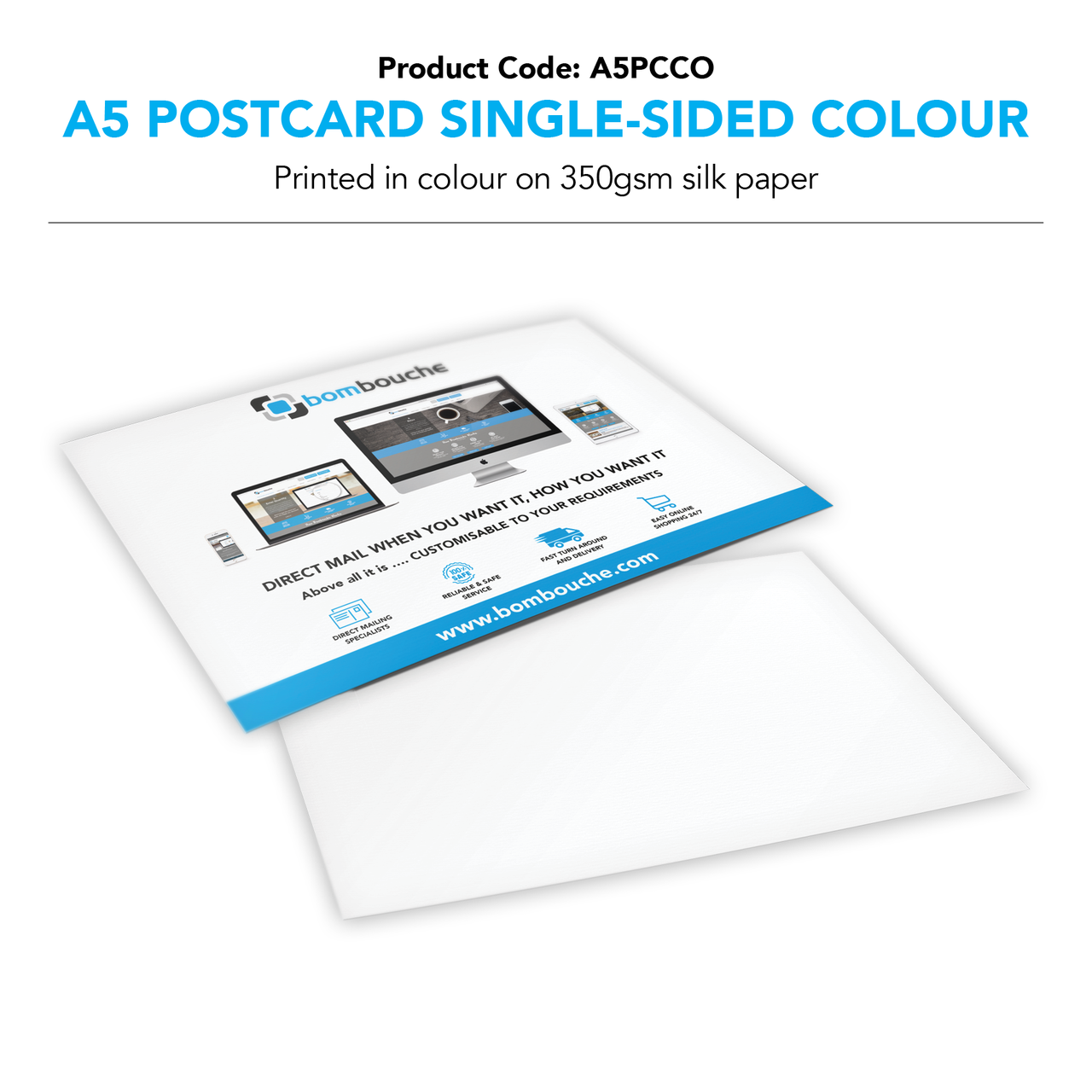 A5 Postcards printed in colour (Single/DoubleSided) bombouche