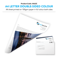 A4 Letter Double-Sided Colour (personalised inc. 2nd class postage)