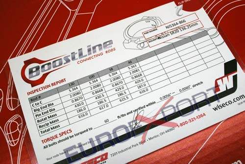 Wiseco BoostLine Connecting Rods for Nissan SR20 136.25mm