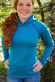 WOMEN'S HOODIE / (SALE - CLOSEOUT) / Turquoise (Grape thread)