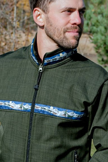TUNDRA JACKET / (Softshell) / Fjord, / Race Is On-Green (trim)