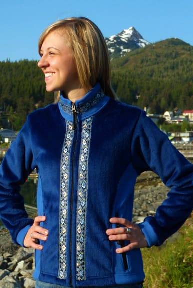 floral fleece jacket