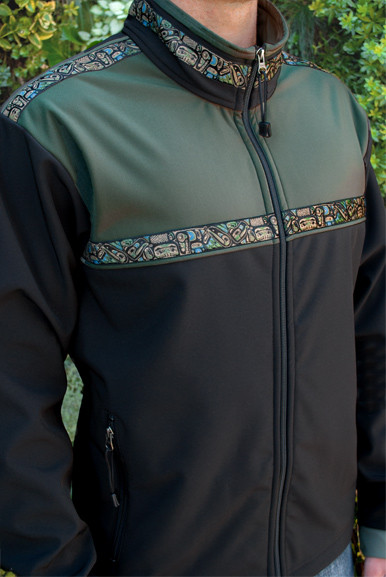 KODIAK JACKET (Softshell) Black, Moss, Totem-Tan (trim)