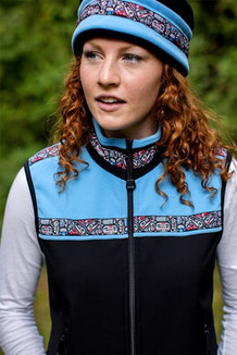 WOMEN'S KODIAK VEST / - SALE - CLOSEOUT - (Hybrid) / Black, Aster Blue, / Totem-Brite (trim)