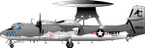 STICKER US MILITARY  USAF E-2C HAWKEYE -1