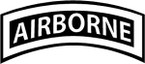 STICKER US ARMY WHT AIRBORNE TAB