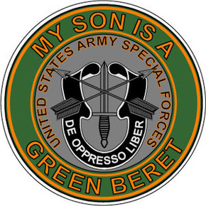 STICKER US ARMY VET SPECIAL FORCES GREEN BERET SON - M.C. Graphic Decals