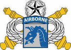 STICKER US ARMY UNIT XVIII ABCAR