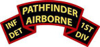 STICKER US ARMY UNIT Scroll - 1st Infantry Division Pathfinder Detachment
