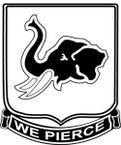 STICKER US ARMY UNIT Armor Regiment (WE Pierce)