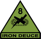 STICKER US ARMY UNIT 8th Armor Div. SHIELD SUB