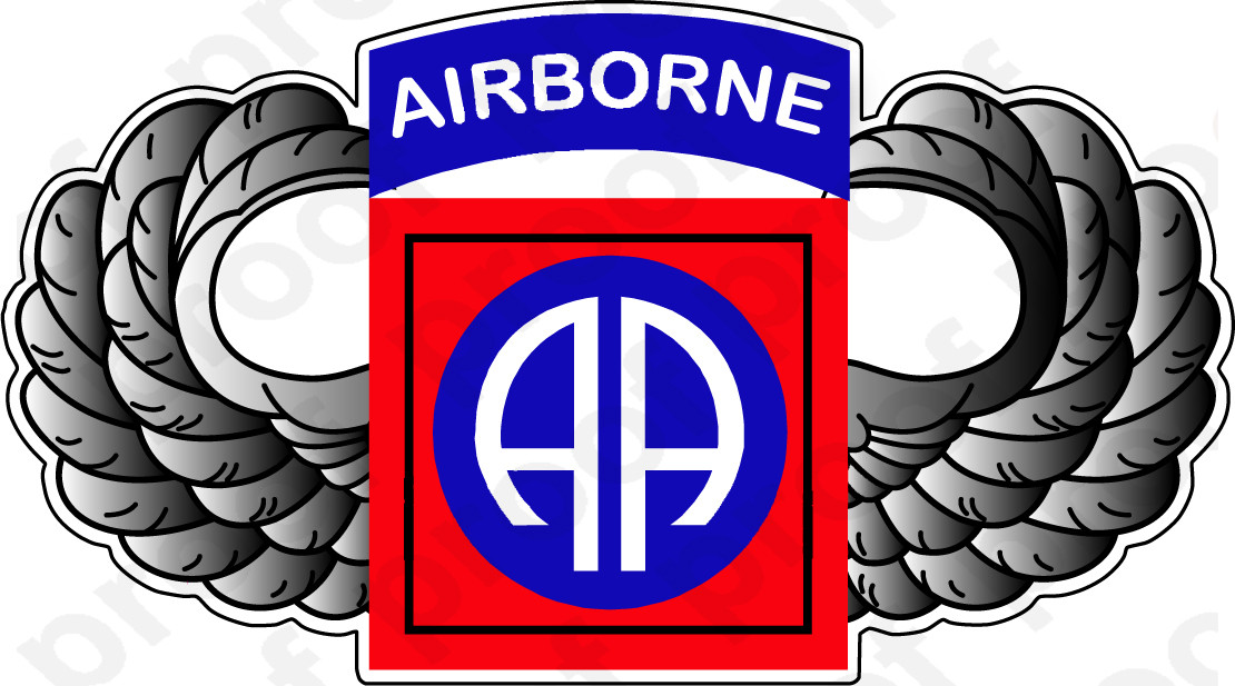 Sticker Us Army Unit 82nd Airborme All American Wings M C Graphic Decals