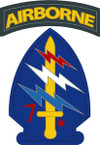 STICKER US ARMY UNIT 7th Special Forces Group SHIELD