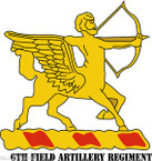 STICKER US ARMY UNIT 6th Field Artillery Regiment with Text