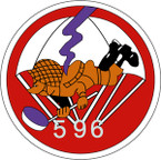 STICKER US ARMY UNIT 596th Airborne Engineer Company SHIELD