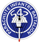 STICKER US ARMY UNIT 542nd Parachute Infantry Regiment SHIELD