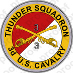STICKER US ARMY UNIT 3rd Squadron 3rd Armored Cavalry Regiment