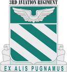 STICKER US ARMY UNIT 3rd Aviation Regiment