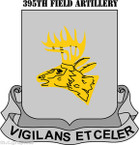 STICKER US ARMY UNIT 395th Field Artillery Regiment