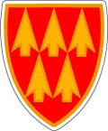STICKER US ARMY UNIT 32ND AADCOM SHIELD COL