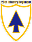STICKER US ARMY UNIT 26TH INFANTRY REGIMENT SHIELD