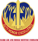 STICKER US ARMY UNIT 263rd Air And Missle Deffense Command