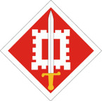 STICKER US ARMY UNIT 18th Engineer Brigade SHIELD