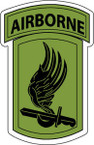 STICKER US ARMY UNIT 173rd Airborne Brigade SUB