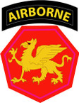 STICKER US ARMY UNIT 108TH INFANTRY DIV. SHIELD TAB