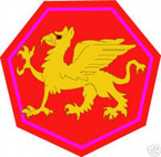 STICKER US ARMY UNIT 108TH INFANTRY DIV COL