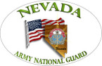 STICKER US ARMY UNIT  Nevada with Flag - Army National Guard