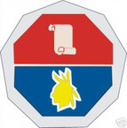 STICKER US ARMY UNIT  98TH DIVISION SHIELD