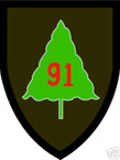 STICKER US ARMY UNIT  91ST INFANTRY DIV COL