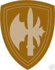STICKER US ARMY UNIT  65TH INFANTRY DIV SHIELD DES