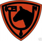 STICKER US ARMY UNIT  61ST Cavalry Div. SHIELD COL