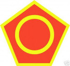 STICKER US ARMY UNIT  50TH INFANTRY DIV SHIELD COL