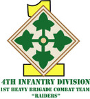 STICKER US ARMY UNIT  4th Infantry Division - 1st Brigade Combat Team