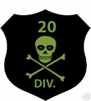 STICKER US ARMY UNIT  20th Infantry Div SUB