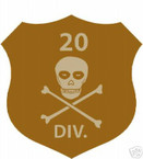 STICKER US ARMY UNIT  20th Infantry Div DES