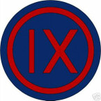 STICKER US ARMY UNIT   9th Corps COL
