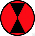 STICKER US ARMY UNIT   7th Infantry Div COL