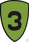 STICKER US ARMY UNIT   3rd Cavalry Div. SHIELD SUB