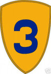 STICKER US ARMY UNIT   3rd Cavalry Div. SHIELD COL