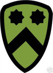STICKER US ARMY UNIT   2nd Cavalry Div. SHIELD SUB