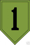 STICKER US ARMY UNIT   1st Infantry Div SUB