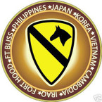 STICKER US ARMY UNIT   1ST CAVALRY DIVISION SHIELD