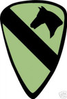 STICKER US ARMY UNIT   1ST Cavalry Div. SHIELD SUB