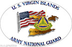 STICKER US Army National Guard US Virgin Islands with Flag