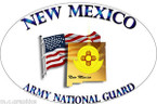 STICKER US Army National Guard New Mexico with Flag