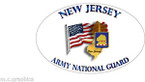 STICKER US Army National Guard New Jersey with Flag